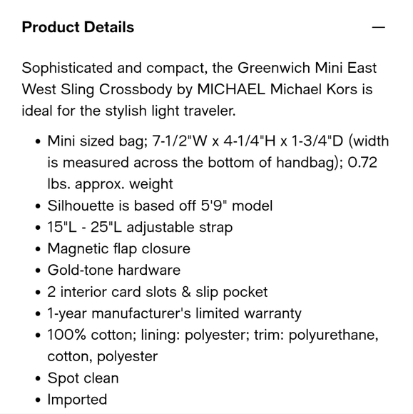 NWT MICHAEL KORS DENIM SLING CROSSBODY W/ WEBBED STRAP - Picture 10 of 10